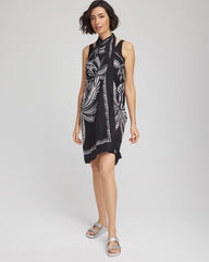 Chico's Sale Black/Multi Magicsuit® Hearts of Palm Pareo