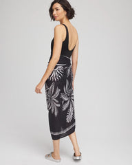 Chico's Sale Black/Multi Magicsuit® Hearts of Palm Pareo