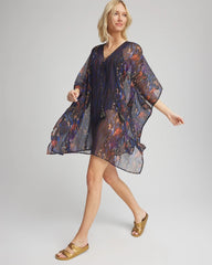 Chico's Sale Black/Multi Miraclesuit® Tapiz Caftan Cover-Up