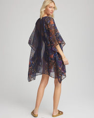 Chico's Sale Black/Multi Miraclesuit® Tapiz Caftan Cover-Up