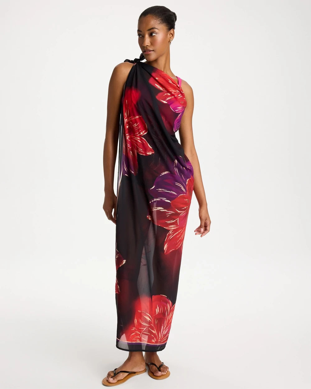 Chico's Outlet Black/Multi Miraclesuit® Petali Rosa Siren One Piece