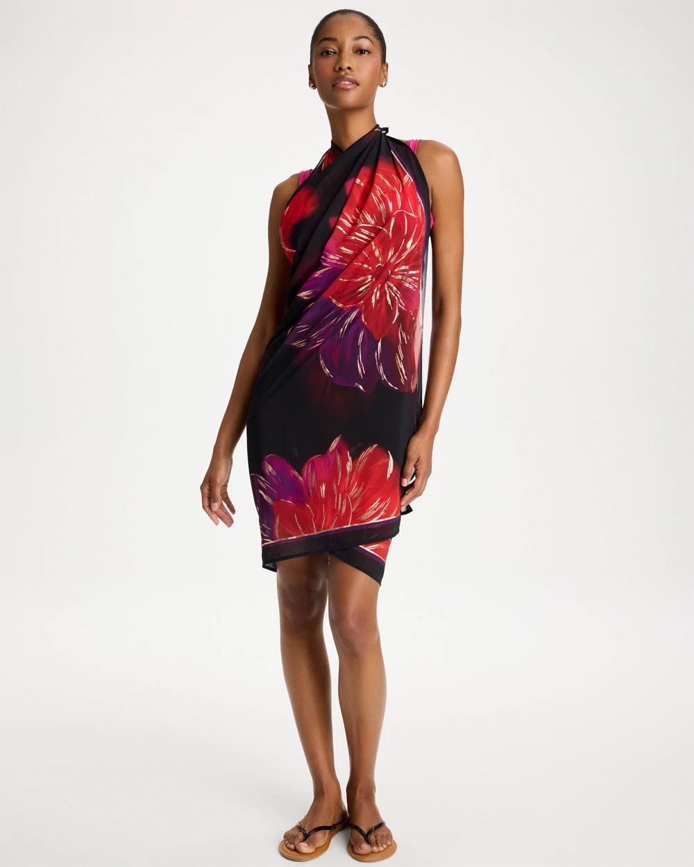 Chico's Outlet Black/Multi Miraclesuit® Petali Rosa Siren One Piece