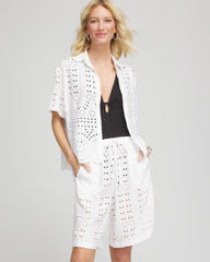 Chico's For Sale Alabaster Swimsuit Cover-Up Short and Shirt Set