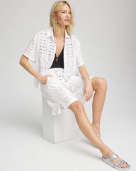 Chico's For Sale Alabaster Swimsuit Cover-Up Short and Shirt Set