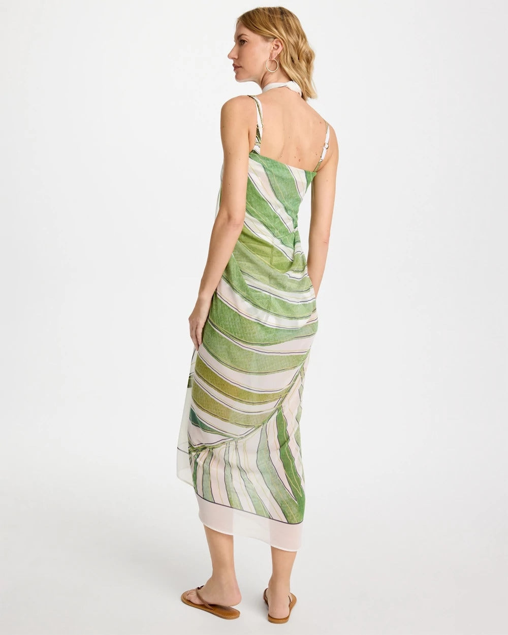 Chico's For Sale Green Print Gottex Willow Pareo