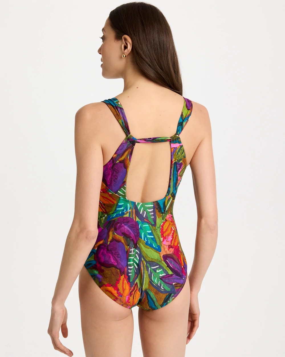 Chico's Discount Multi Print Magicsuit® Cactus Flower Dakota One-Piece Swimsuit