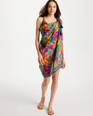 Chico's Sale Multi Print Magicsuit® Cactus Flower Pareo