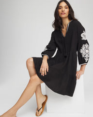 Chico's For Sale Black Woven Embroidered Swim Cover-Up