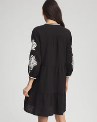 Chico's For Sale Black Woven Embroidered Swim Cover-Up