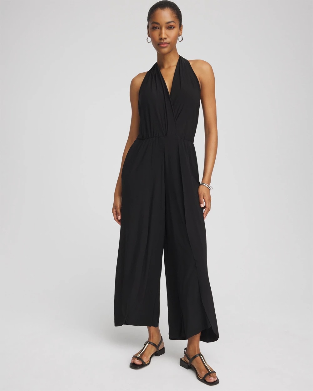 Chico's Sale Black Magicsuit Surplice Neck Jumpsuit