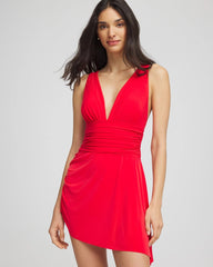 Chico's Outlet Bright Red Magicsuit® Solid Celine Swim Dress