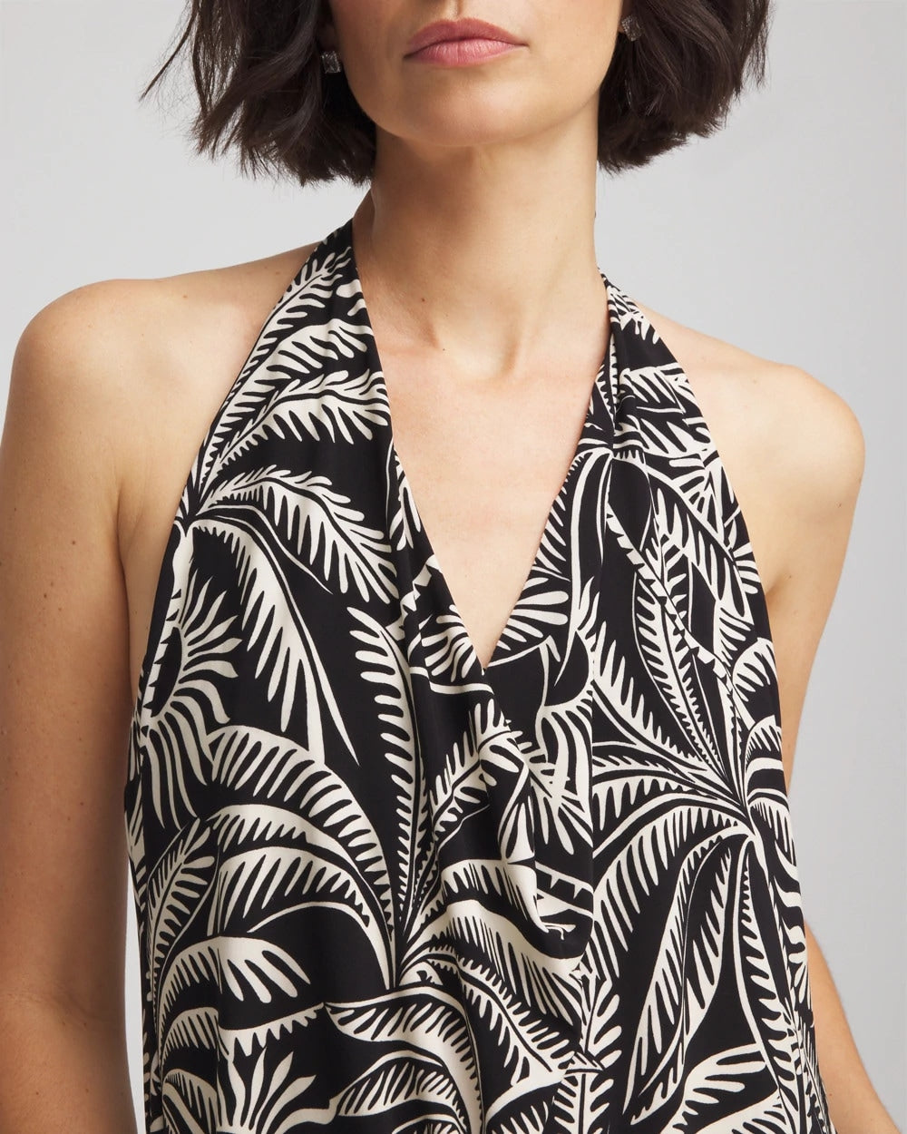 Chico's Discount Black/Multi Miraclesuit® Hearts of Palm Tankini