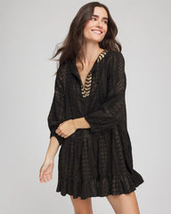 Chico's Sale Black Miraclesuit® Beach Jacquard Dress