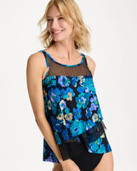 Chico's On Sale Black/Multi Secret Garden Mirage Tankini