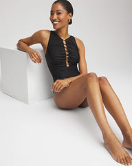 Chico's For Sale Black Miraclesuit® Razzle Dazzle Swizzle One Piece Swimsuit