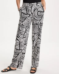 Chico's Online Alabaster Geo Pull-On Wide-Leg Linen Pants