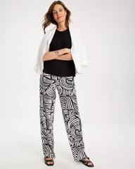 Chico's Online Alabaster Geo Pull-On Wide-Leg Linen Pants