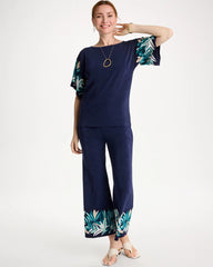 Chico's Outlet Kings Navy Travelers™ Printed Kimono Sleeve Top
