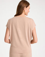 Chico's Online Mocha Mousse Travelers™ Palm Embossed Knit Top