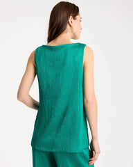 Chico's Discount Topanga Green Travelers™ Crinkle Textured Tank