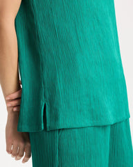 Chico's Discount Topanga Green Travelers™ Crinkle Textured Tank