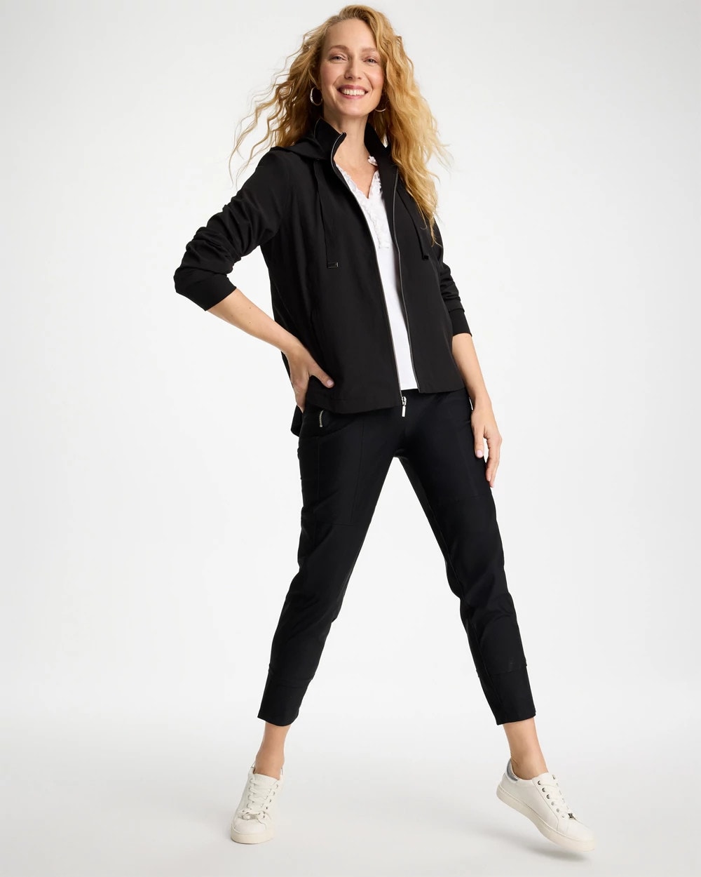 Chico's On Sale Black Zenergy® UPF Rib Mix Jacket