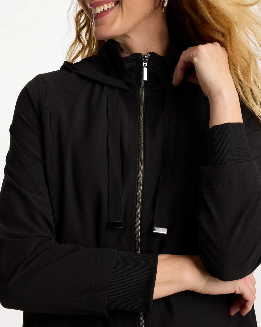 Chico's On Sale Black Zenergy® UPF Rib Mix Jacket