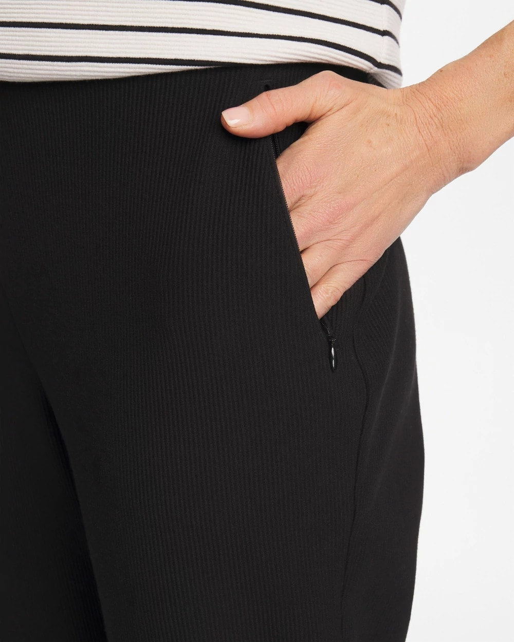 Chico's Discount Black Zenergy® Ottoman Knit Ankle Pants