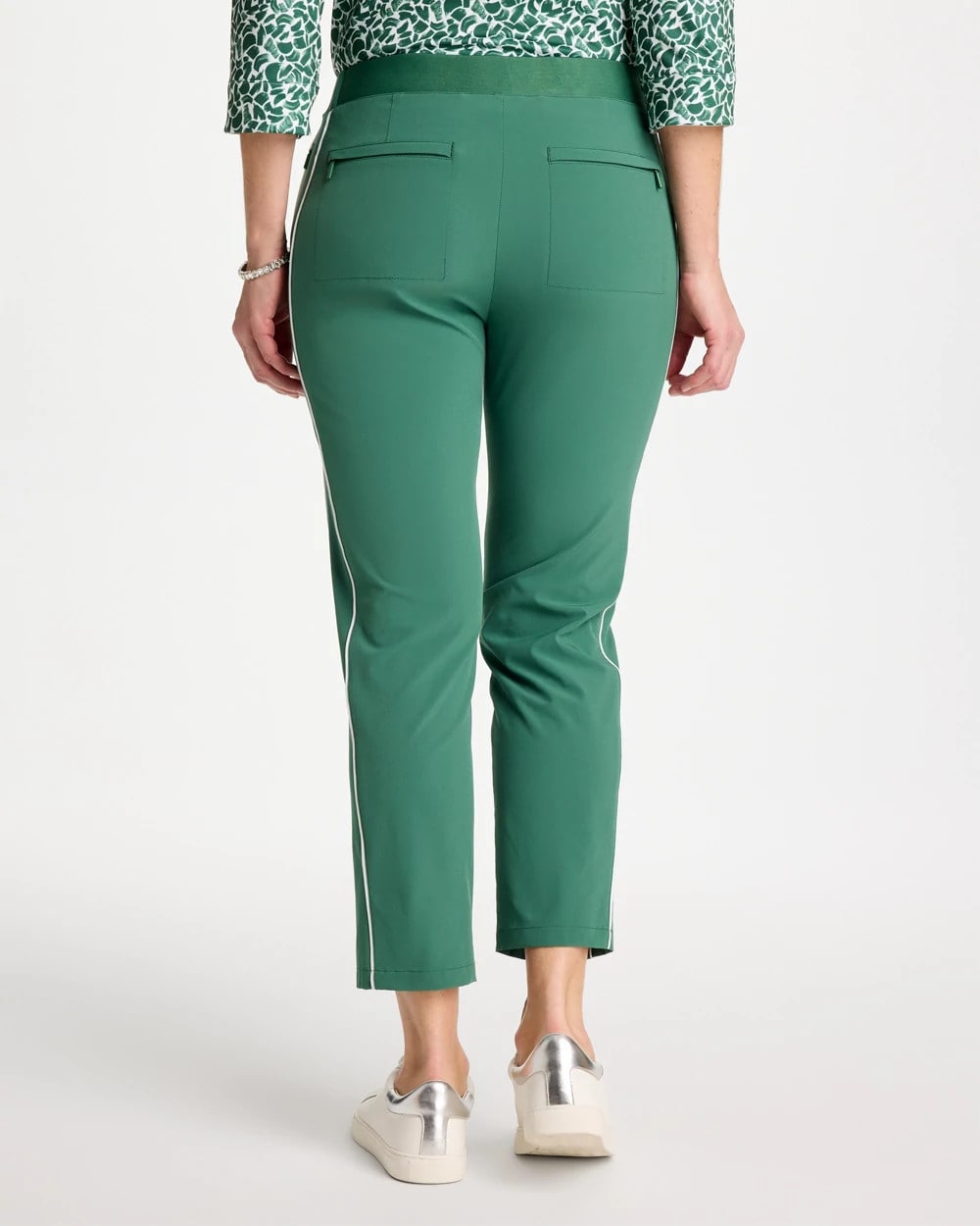Chico's Sale Water Lily Green Zenergy® UPF Side Piping Ankle Pants