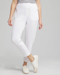 Chico's Outlet Alabaster Zenergy® UPF Ribbed Side Ankle Pants