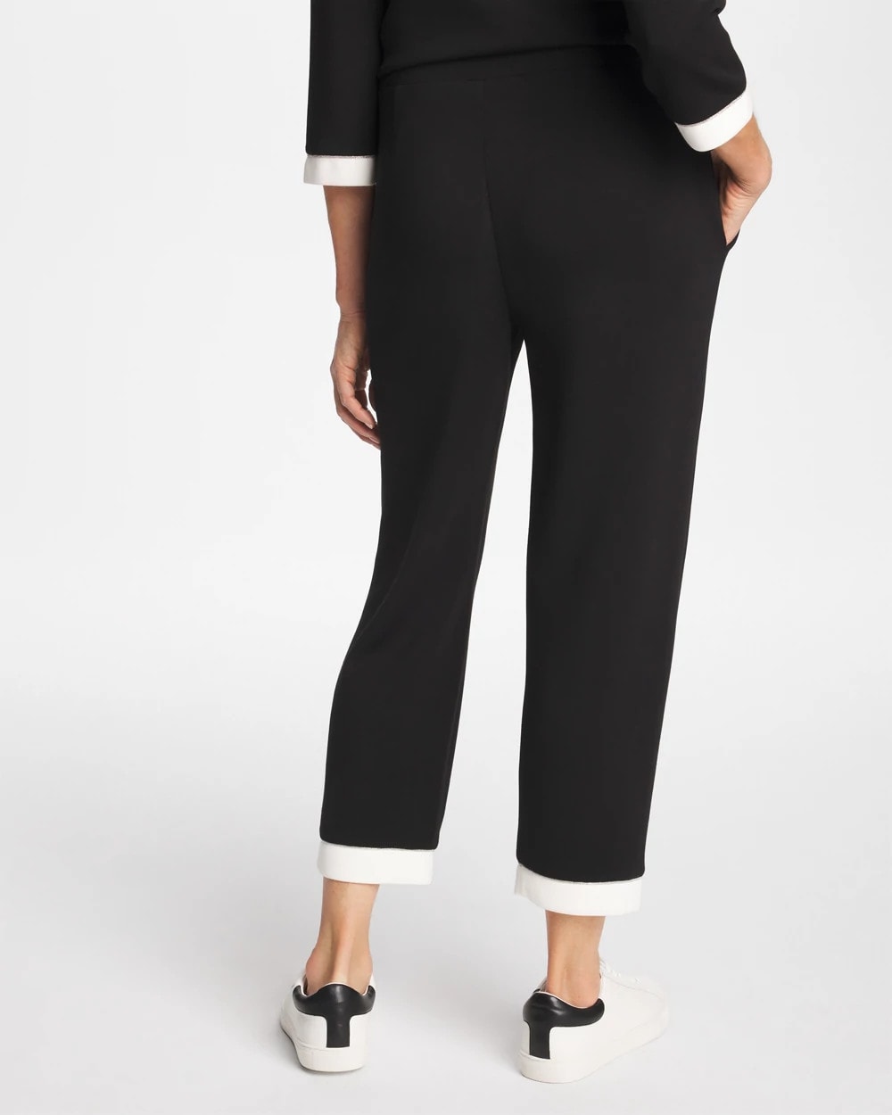 Chico's On Sale Black Zenergy® Soft Caviar Bead Contrast Pants