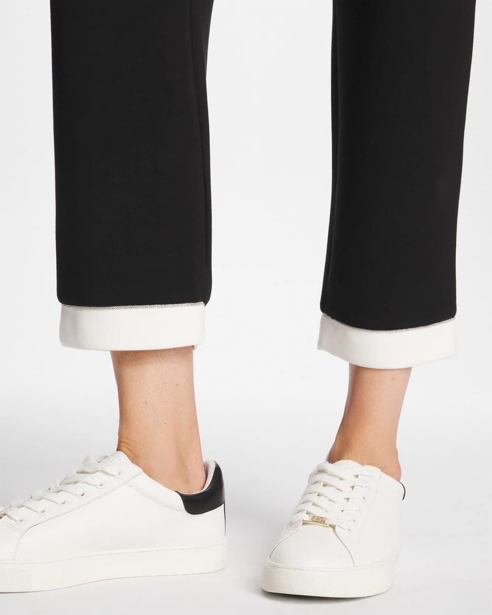 Chico's On Sale Black Zenergy® Soft Caviar Bead Contrast Pants