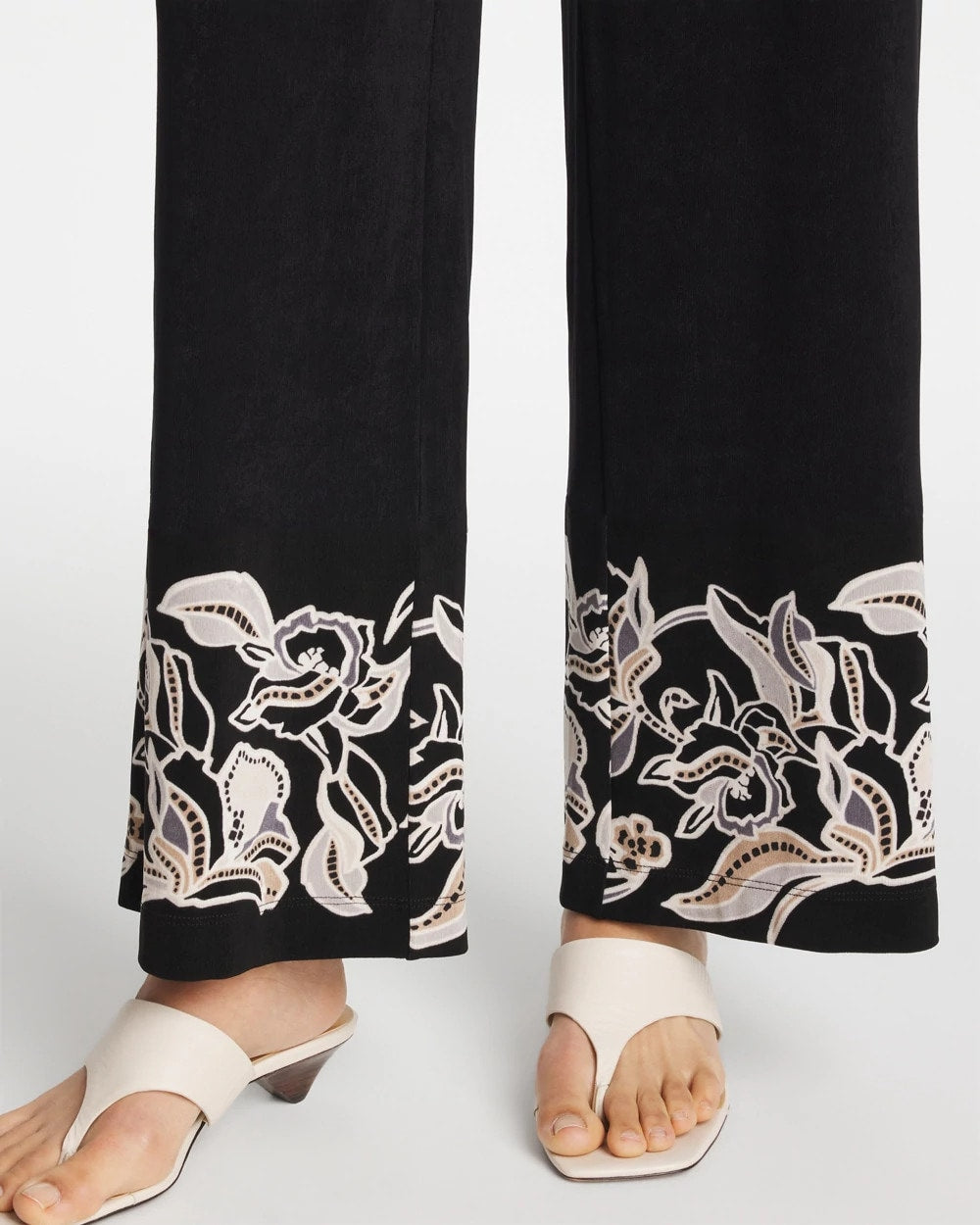 Chico's Discount Travelers Black Travelers™ Border Pants