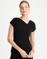 Chico's Discount Black Travelers™ Knit Asymmetrical Top