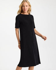 Chico's Sale Travelers Black Travelers™ Elbow Sleeve Dress
