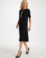 Chico's Sale Travelers Black Travelers™ Elbow Sleeve Dress
