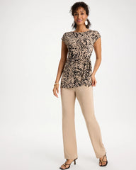 Chico's For Sale New Sonora Sand Travelers™ Side-Tie Spotted Print Top