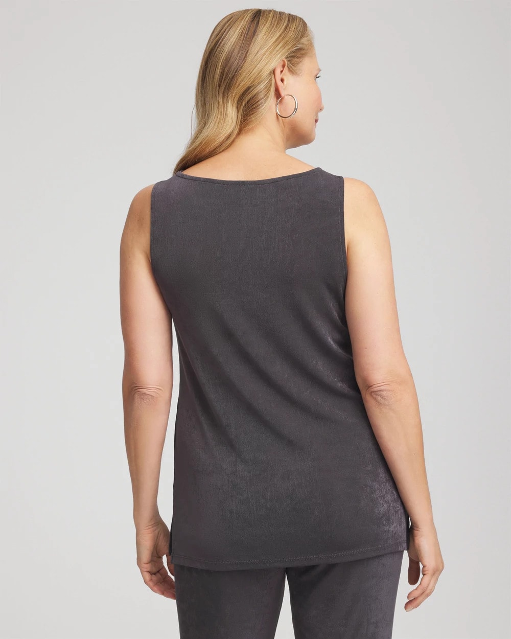 Chico's Discount Serene Gray Travelers™ Classic Side-Slit Tank