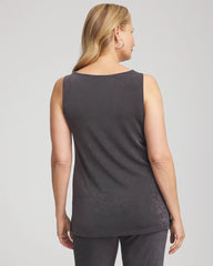 Chico's Discount Serene Gray Travelers™ Classic Side-Slit Tank