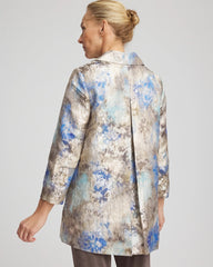 Chico's Outlet Walnut Travelers™ Collection Watercolor Jacquard Jacket