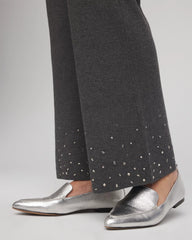 Chico's On Sale Graphite Gray Travelers™ Embellished Straight-Leg Pants