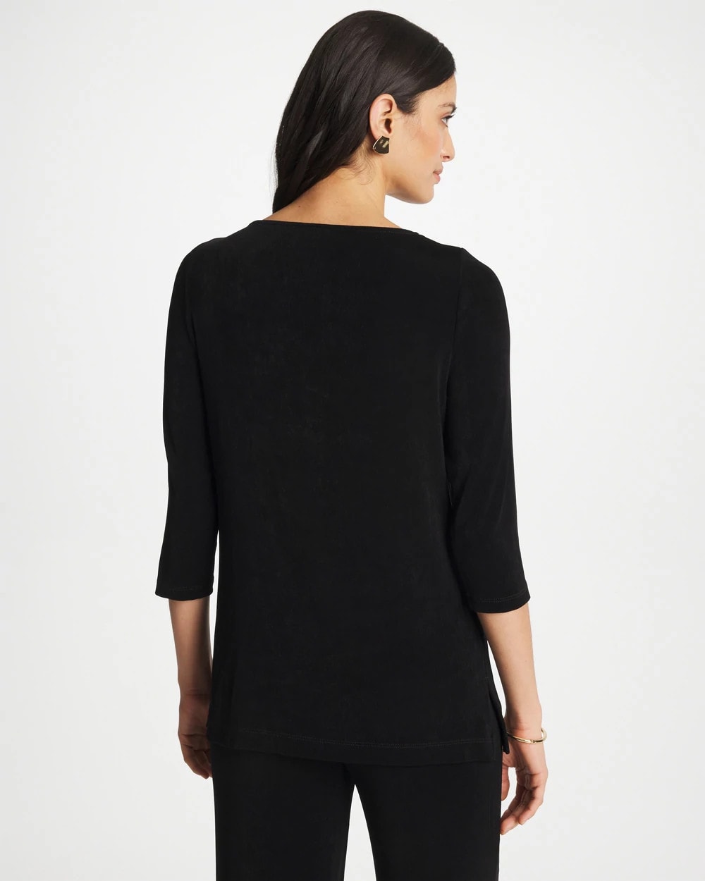 Chico's For Sale Travelers Black Travelers™ Hardware 3/4 Sleeve Tunic