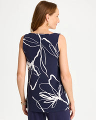 Chico's Online Passport Blue Travelers™ Knit Botanical Jeweled Tunic