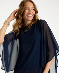Chico's Discount Travelers India Ink Travelers™ Chiffon Layered Top