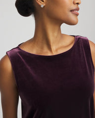 Chico's Sale Night Bloom Travelers™ Velvet Side-Slit Tank