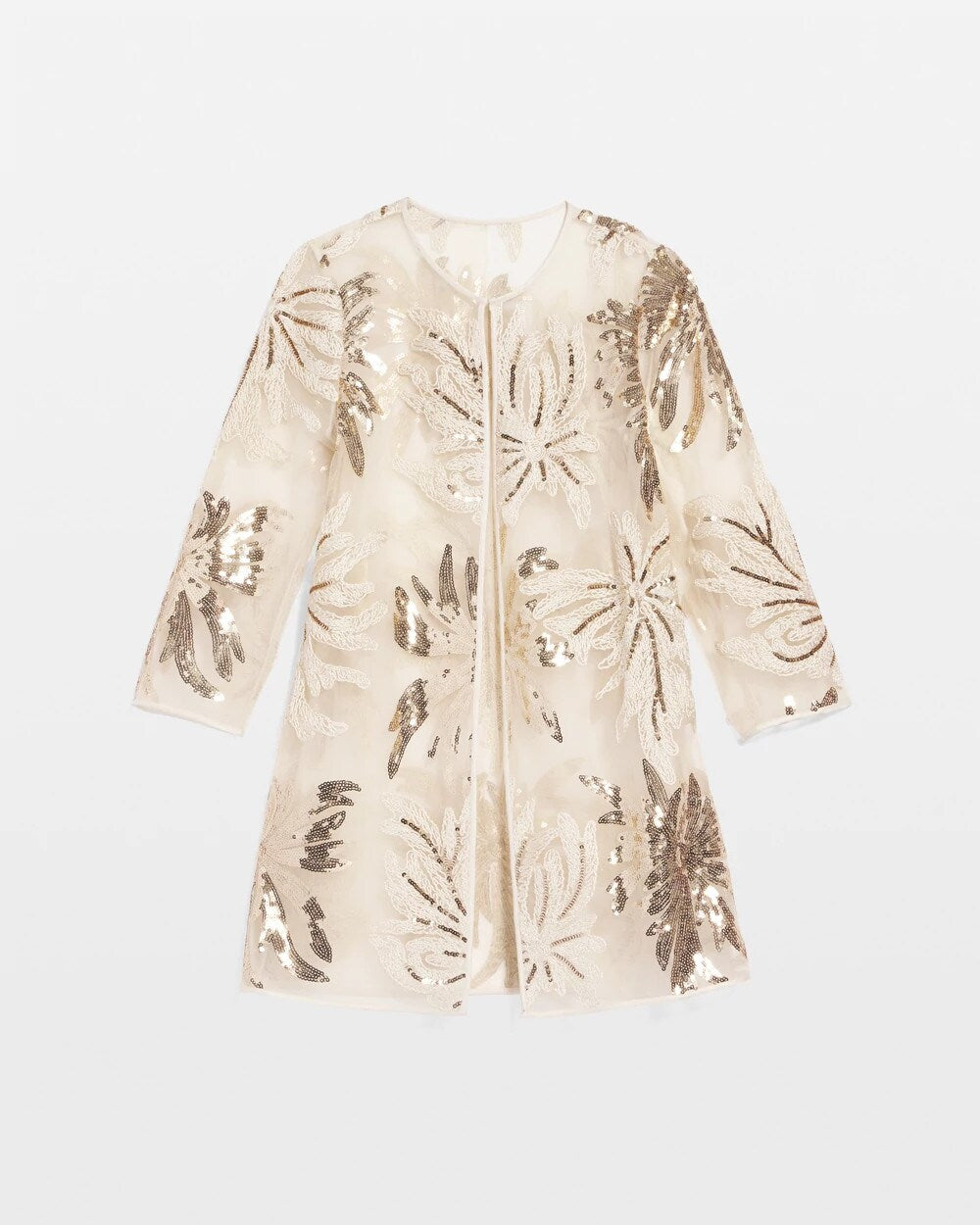 Chico's On Sale Modern Ecru Travelers™ Collection Sequin-Mesh Jacket