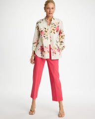 Chico's Discount Hot Honeysuckle No Iron™ Printed Stretch Shirt