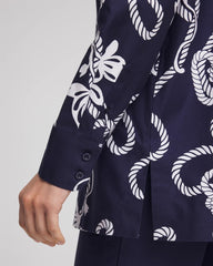 Chico's Discount Passport Blue No Iron™ Rope Print Tunic