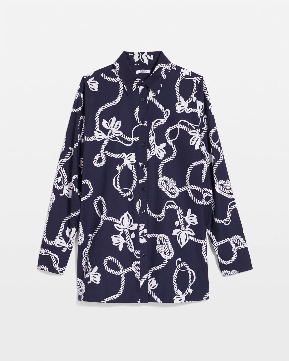 Chico's Discount Passport Blue No Iron™ Rope Print Tunic