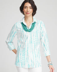 Chico's Sale Seaspray No Iron™ Sateen Bubble Print Shirt